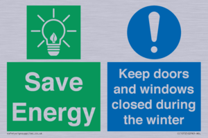 Save Energy - Keep doors and windows closed during the winter